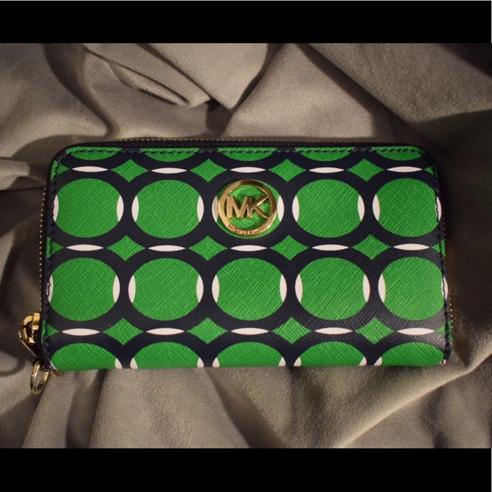 Michael Kors Green and Blue Wallet
